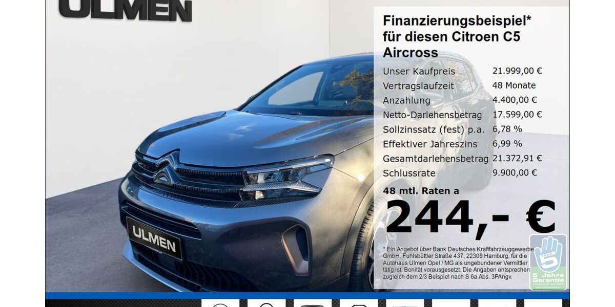 Citroen C5 Aircross 35.250 km 21.999 &euro; Düsseldorf 40231
