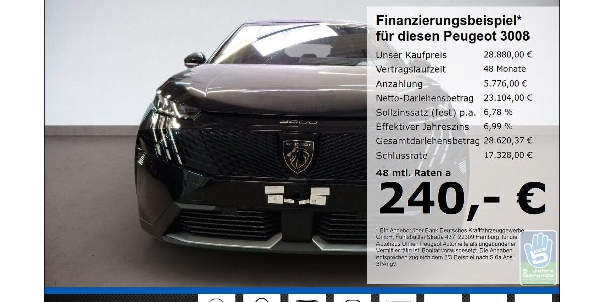 Peugeot 3008 34.230 km 28.880 &euro; Düsseldorf 40233