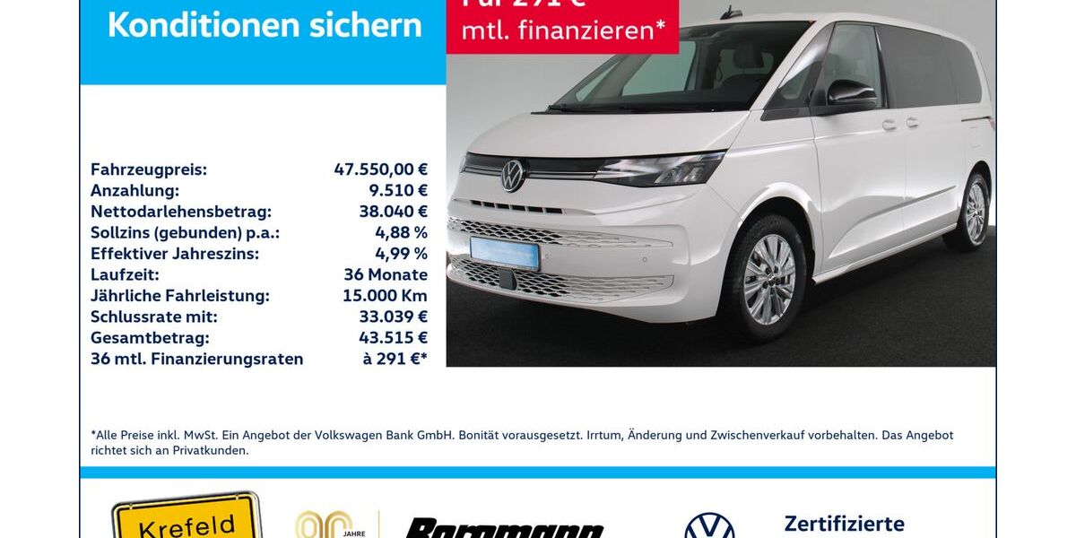 VW T7 Multivan 20.224 km 47.550 &euro; Krefeld 47803