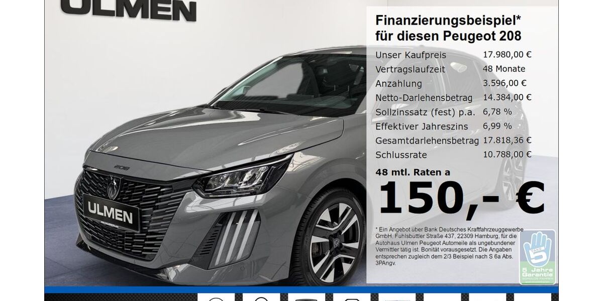 Peugeot 208 14.496 km 17.980 &euro; Düsseldorf 40233