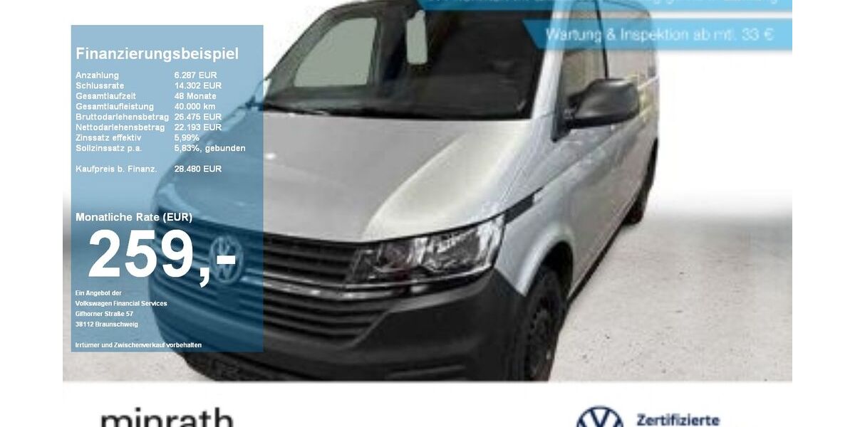 VW T6 Transporter 100.321 km 28.230 &euro; Duisburg-Rheinhausen 47226