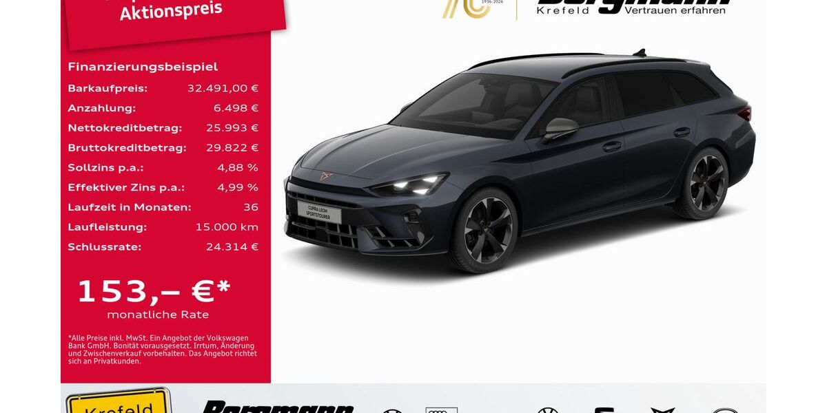 Cupra Leon 1.010 km 32.491 &euro; Krefeld 47803