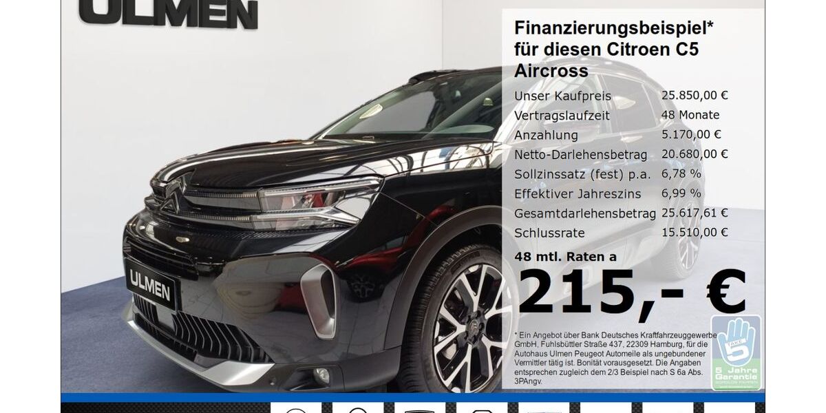 Citroen C5 Aircross 22.436 km 25.850 &euro; Düsseldorf 40233
