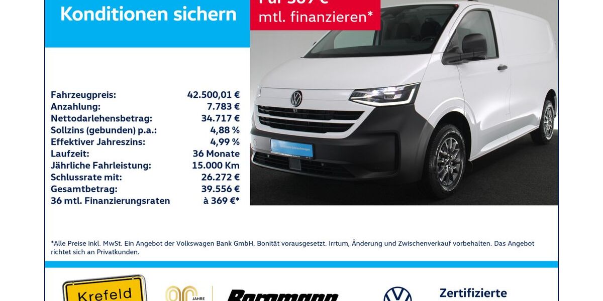 VW T7 Transporter 1.307 km 42.500 &euro; Krefeld 47803