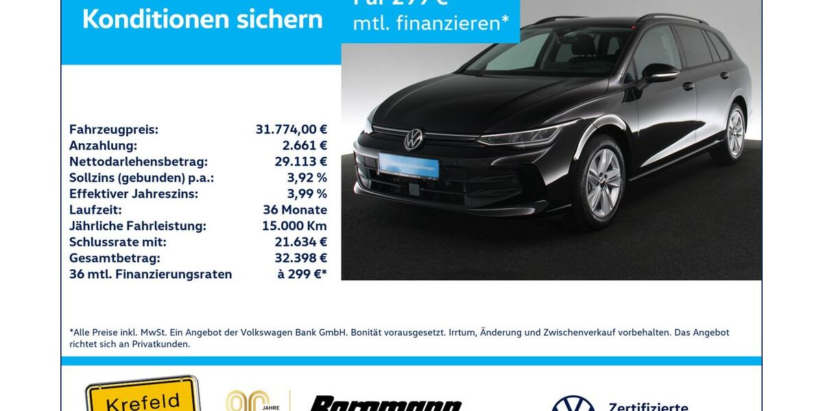 VW Golf 11.012 km 31.774 &euro; Krefeld 47803