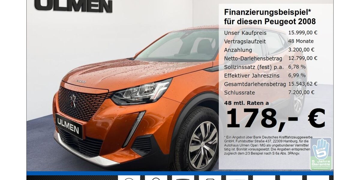 Peugeot 2008 37.735 km 15.999 &euro; Düsseldorf 40231