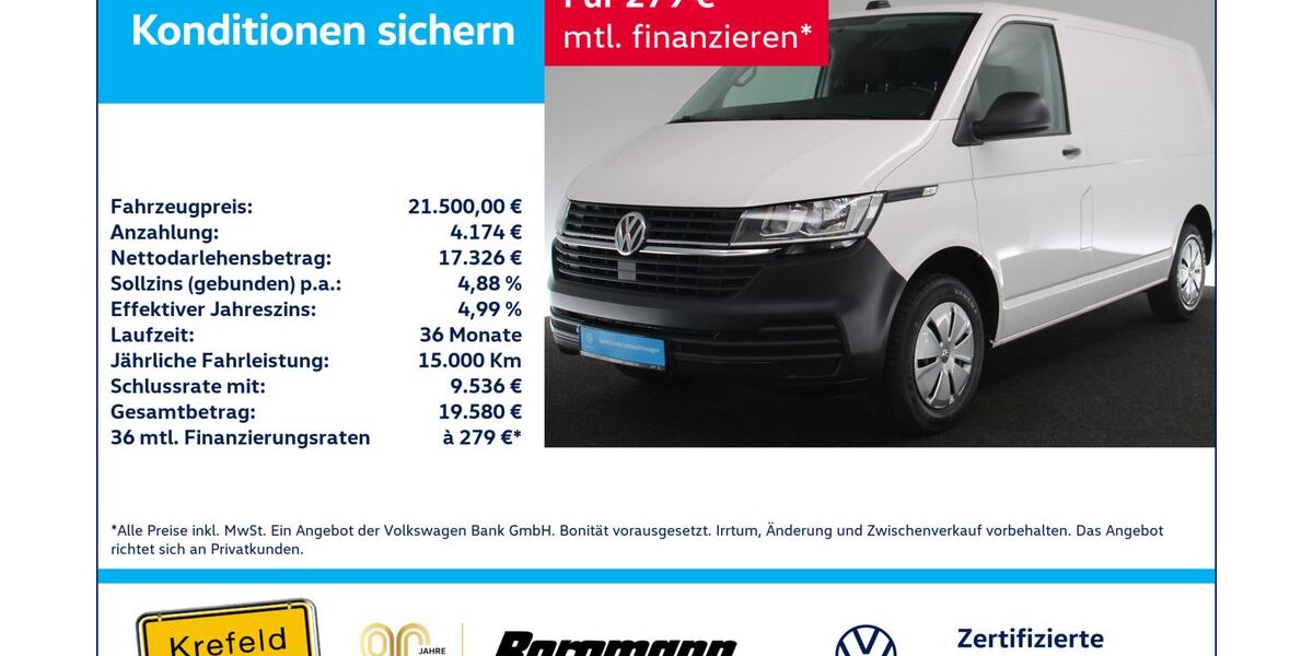 VW T6 Transporter 136.908 km 21.500 &euro; Krefeld 47803