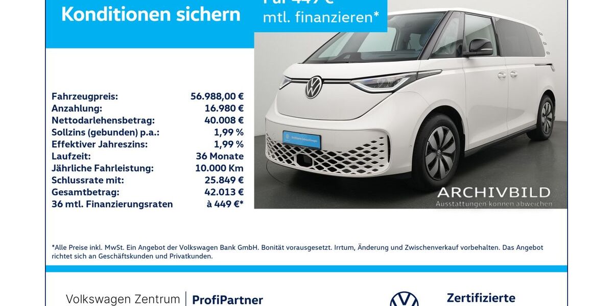 VW ID. Buzz 16.506 km 55.480 &euro; Leverkusen 51379