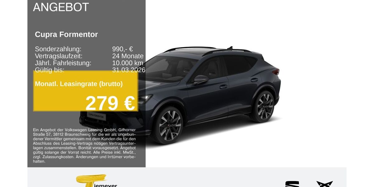 Cupra Formentor 22.630 km 43.210 &euro; Duisburg 47059