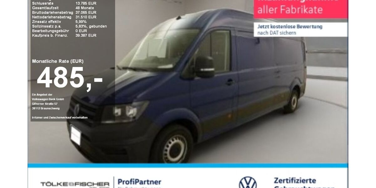 VW Crafter 7.551 km 34.989 &euro; Krefeld 47805