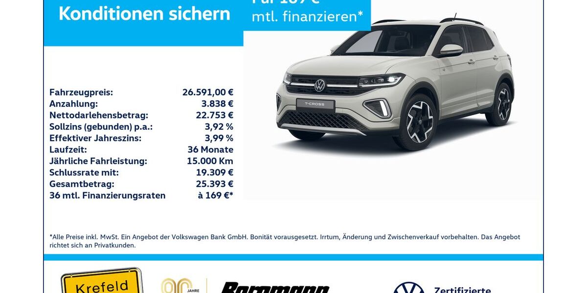 VW T-Cross 15.519 km 26.591 &euro; Krefeld 47803