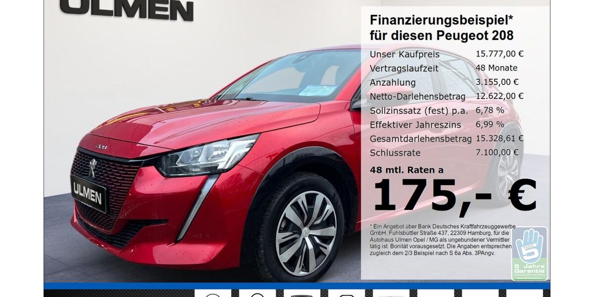 Peugeot 208 45.735 km 15.777 &euro; Düsseldorf 40231