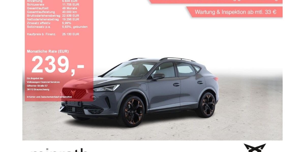 Cupra Formentor 74.804 km 24.880 &euro; Moers-Hülsdonk 47441