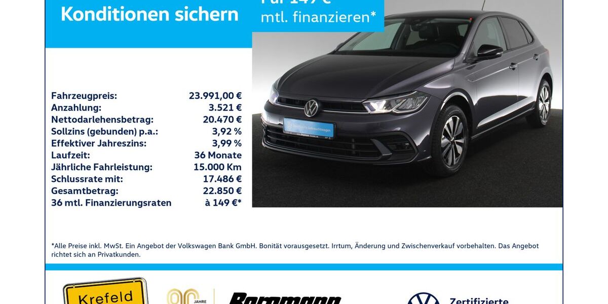 VW Polo 13.077 km 23.991 &euro; Krefeld 47803