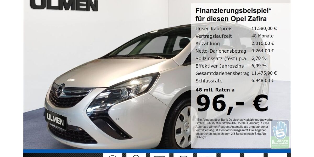 Opel Zafira 109.716 km 10.980 &euro; Düsseldorf 40233