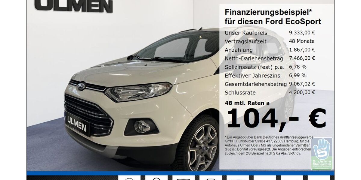 Ford EcoSport 87.295 km 9.333 &euro; Düsseldorf 40231