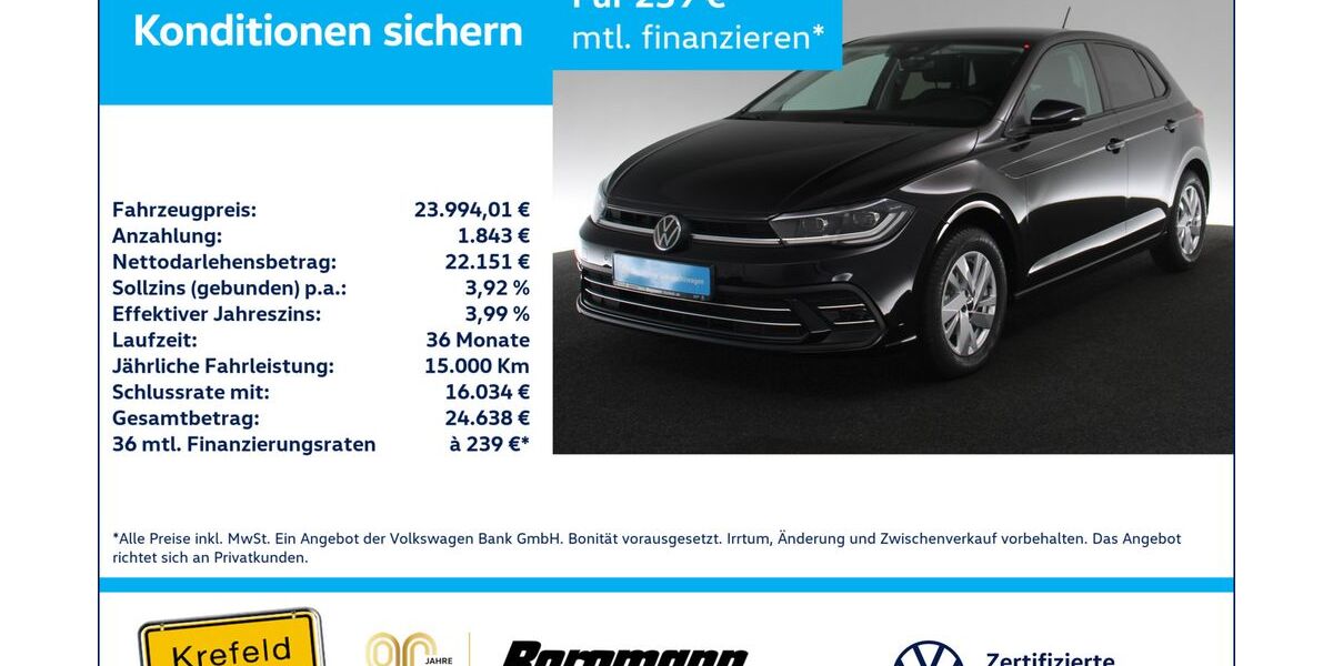 VW Polo 8.745 km 23.994 &euro; Krefeld 47803